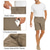 cheap Classic-Men&#039;s Cargo Shorts Shorts Summer Shorts Elastic Waist Multi Pocket Flap Pocket Plain Comfort Wearable Knee Length Outdoor Sport Daily Fashion Casual Black Green