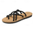 abordables Sandalias de Vacaciones-Sandalias con tiras en blanco y negro para hombre, ligeras y elegantes con ajuste flexible, perfectas para uso diario, aventuras casuales al aire libre y uso en vacaciones.