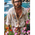 cheap Vacation-Men&#039;s Casual Shirt Button Up Shirt Cotton Shirt Flower / Plants Vacation Street Beige Long Sleeve Grandad Spring &amp; Summer Clothing Apparel Embroidery