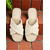 baratos Sandálias de Férias-sandálias femininas de crochê estilo boho - sapatos baixos bege com bico aberto e acabamento em pompom para adultos, para encontros diários &amp;passeios casuais de verão