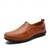 abordables Chaussures Décontractées Slip-On-Mocassins marron décontractés pour hommes avec tige en similicuir souple, détails cousus à la main et semelle en caoutchouc durable - parfaits pour un usage quotidien et les activités de plein air