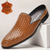 Χαμηλού Κόστους Δερμάτινα Loafers Premium-Ανδρικά Πλεχτά Δερμάτινα Παπούτσια  Μούλες – Στιλάτα Casual Παπούτσια Βόλτας για Καλοκαίρι Παραλία και Υπαίθριες Δραστηριότητες