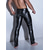 cheap Glossy-Pants Glossy Finish Men&#039;s Leather Fetish Crotchless Costume for Nightclub Pride Parade Pride Month Halloween Carnival Adults