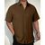 cheap Men's Casual Shirts-Men's Shirt Summer Shirt Casual Shirt Beach Shirt Button Up Shirt Dark Brown Black Green Dark Gray Light Blue Short Sleeve Plain Lapel Vacation Hawaiian Jacquard Clothing Apparel Polyester Fashion
