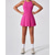 cheap Women's Tennis Dress-Women's Solid Colored Tennis Dress with Built in Shorts and Bra Sports Dress Sleeveless Ruched Breathable Tennis Pickleball Round Dress Khaki Black Dark Navy Tennis Clothing