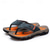 billige Ferietøfler-Herre utendørs flip-flop sandaler med T-stropp og polstret såle, slitesterkt mønster, sporty utseende for voksne, egnet for strandaktiviteter, fotturer, bruk ved bassengkanten, sommerferie