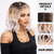 cheap Synthetic Trendy Wigs-Women&#039;s A1 Synthetic Hair Wavy Wig 14 inch Asymmetrical Neat Bang Machine Made Classic Comfortable Multi-color Color Gradient