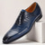 abordables Chaussures de Costume Classiques-Chaussures habillées à lacets en cuir de crocodile bleu marine haut de gamme pour hommes pour mariages exclusifs, galas et occasions formelles
