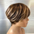 cheap Human Hair Capless Wigs-Human Hair Wig Short Natural Straight Pixie Cut Short Bob Side Part Layered Haircut Natural Designers Natural Hairline Capless Brazilian Hair Women&#039;s Natural Black #1B Black / Dark Wine Medium Brown#4