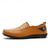 abordables Chaussures Décontractées Slip-On-Mocassins marron décontractés pour hommes avec tige en similicuir souple, détails cousus à la main et semelle en caoutchouc durable - parfaits pour un usage quotidien et les activités de plein air