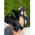 cheap Casual Sandals-Women’s Black Wedge Sandals with Zipper — Faux Leather Studded Open-Toe Heels, Cork Platform Design, for Vacation, Beach and Weekend Outings