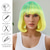 cheap Party Wigs-Synthetic Wig kinky Straight Natural Straight Layered Haircut Neat Bang Machine Made Wig 12 inch A1 Synthetic Hair Women&#039;s Classic Comfortable Color Gradient Multi-color