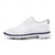 economico Scarpe da Golf da Uomo-scarpe da golf classiche da uomo in bianco e nero con tomaia in similpelle - design versatile per il golf e l'abbigliamento casual