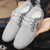 cheap Casual Lace-Up Shoes-Men's Blue Denim Slip-on Sneakers with Textured Upper - Casual, Comfortable, Ideal for Daily Wear, Travel and Relaxed Settings