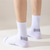 cheap Men&#039;s Socks-Men&#039;s 5 Pairs Multi Packs Socks Running Socks Casual Socks Black White Color Stripes Vacation Sports &amp; Outdoor Daily Basic Medium Spring Fall Fashion Casual