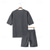 cheap Men&#039;s Tee Sets-Men&#039;s T-shirt Suits 2 Pieces Outfits Tee &amp; Shorts Short Sleeve Crew Neck Summer Plain Fashion Casual 2 Piece Vacation Daily Wear Going out Black White Navy Blue Top Tee for Men
