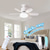 cheap Light Bulbs-1 Pc 42cm/16.5 Inch Socket Fan Light with Remote, Small Ceiling Fans with Lights, LED Light Bulb Fan, Easy Install Screw-in E26/E27 Base for Bedroom Kitchen Garage Living Room