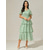 voordelige Feestjurken-Dames Maxi-jurk A lijn jurk Elegant Formeel Flutter mouw Bruiloft gast Cocktailparty Normale pasvorm Effen Korte mouw V-hals Grijs-Groen Zomer