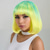 cheap Party Wigs-Synthetic Wig kinky Straight Natural Straight Layered Haircut Neat Bang Machine Made Wig 12 inch A1 Synthetic Hair Women&#039;s Classic Comfortable Color Gradient Multi-color