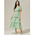 voordelige Feestjurken-Dames Maxi-jurk A lijn jurk Elegant Formeel Flutter mouw Bruiloft gast Cocktailparty Normale pasvorm Effen Korte mouw V-hals Grijs-Groen Zomer