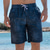 billiga Herrarnas Elite Shorts-Herr Shorts Beach Shorts Snörning Grafisk Löv Träd Snabb tork Utomhus Knelängd Utomhus Semester Hem Semester Etnisk Stil Marinblå Elastisk