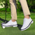 economico Scarpe da Golf da Uomo-scarpe da golf classiche da uomo in bianco e nero con tomaia in similpelle - design versatile per il golf e l'abbigliamento casual