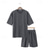cheap Men&#039;s Tee Sets-Men&#039;s T-shirt Suits 2 Pieces Outfits Tee &amp; Shorts Short Sleeve Crew Neck Summer Plain Fashion Casual 2 Piece Vacation Daily Wear Going out Black White Navy Blue Top Tee for Men