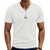 cheap Casual Henley Tee-Men&#039;s T Shirt Henley Shirt Tee Short Sleeve Shirt Short Sleeve V Neck Summer Plain Fashion Designer Basic Jacquard Vacation Street Going out Black White Khaki Top Tee for Men