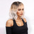 cheap Synthetic Trendy Wigs-Women&#039;s A1 Synthetic Hair Wavy Wig 14 inch Asymmetrical Neat Bang Machine Made Classic Comfortable Multi-color Color Gradient