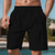 cheap Holiday-Men&#039;s Shorts Linen Shorts Summer Shorts Beach Shorts Pocket Drawstring Elastic Waist Plain Comfort Breathable Short Vacation Holiday Beach Hawaiian Boho Black White
