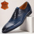abordables Chaussures de Costume Classiques-Chaussures habillées à lacets en cuir de crocodile bleu marine haut de gamme pour hommes pour mariages exclusifs, galas et occasions formelles