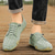 abordables Chaussures Décontractées à Lacets-Chaussures de sport décontractées à lacets vertes pour hommes – baskets légères et respirantes pour la marche en extérieur, les voyages et le quotidien