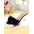 cheap Formal-Women&#039;s Pink Fuzzy Open Toe Wedding Mules with Satin Finish and Kitten Heels, Fluffy Bridal Slippers for Bride Getting Ready, Bachelorette Party or Indoor Reception