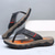 billige Ferietøfler-Herre utendørs flip-flop sandaler med T-stropp og polstret såle, slitesterkt mønster, sporty utseende for voksne, egnet for strandaktiviteter, fotturer, bruk ved bassengkanten, sommerferie