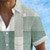 cheap Geometric Pattern-Men&#039;s Geometric Color Block Grid / Plaid Shirt Summer Shirt Button Up Shirt Short Sleeve Fashion Casual Vacation Holiday Streetwear Summer Turndown 3D Print Front One Pocket Linen Like Shirt Green