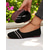 ieftine Pantofi Joși de Damă-Balerini roșii respirabili din flyknit cu design în dungi pentru femei – pantofi casual ușori pentru purtare zilnică, călătorii sau plimbări în grădină