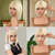 cheap Synthetic Trendy Wigs-Short Blonde Bob Wig With Bangs for Women - Straight Stylish Ladies Wig for Daily and Party Use Cosplay Halloween Christmas