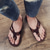 baratos Sandálias de Férias-chinelos masculinos estilo corda marrom com sola acolchoada – sandálias de verão de inspiração boho para caminhadas costeiras, praias e uso diário casual