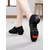 cheap Practice Dance Shoes-Women&#039;s Black Mesh Dance Shoes with Kitten Heel and Colorful Stripes - Elegant Adult Dance Shoes for Ballroom and Latin Dance