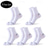 cheap Men&#039;s Socks-Men&#039;s 5 Pairs Multi Packs Socks Running Socks Casual Socks Black White Color Stripes Vacation Sports &amp; Outdoor Daily Basic Medium Spring Fall Fashion Casual