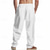 cheap Classic-Men&#039;s Linen Pants Trousers Summer Pants Beach Pants Pocket Drawstring Elastic Waist Coconut Tree Comfort Breathable Vacation Daily Holiday Hawaiian Boho Black White