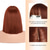 cheap Synthetic Trendy Wigs-Short Straight Bob Auburn Wigs with Fringe Shoulder Length Hair Colorful Wig for Women Girls Heat Resistant Synthetic Wig for Cosplay Halloween Party 14 Inch 35cm Ginger Brown