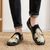 ieftine Pantofi casual slip-on-Espadrile albe pentru bărbați, fără mâneci, cu broderie artistică - încălțăminte elegantă cu design unic de tigru
