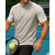 cheap Men's Shirt-Men's Patchwork Tennis Top Short Sleeves Patchwork Quick Dry Breathable Tennis Golf Pickleball Zip Collar White Green Khaki Tennis Clothing