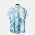 cheap Tropical Plants-Men&#039;s Plants Tropical Leaf Summer Hawaiian Shirt Button Up Shirt Aloha Shirt Short Sleeve Hawaiian Holiday Beach Wear Summer Spring Turndown 3D Print Collared Shirts Front One Pocket Blue Green
