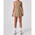 cheap Women's Tennis Dress-Women's Solid Colored Tennis Dress with Built in Shorts and Bra Sports Dress Sleeveless Ruched Breathable Tennis Pickleball Round Dress Khaki Black Dark Navy Tennis Clothing