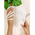 cheap Vacation Sandals-Women&#039;s White Braided Flat Sandals - Casual Slip-On Strappy Summer Shoes for Daily Outings and Romantic Daytime Dates