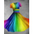 cheap Apparel-Rainbow Pride Dress Wrap Dresses Classic &amp; Timeless Women&#039;s Adults&#039; Pride Parade Pride Month Festival Halloween Carnival Easy Carnival Costume