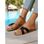 cheap Vacation Sandals-Women&#039;s Gold Flat Sandals with Rhinestone Straps – Elegant Slip-On Summer Shoes for Poolside, Resort, and Vacation Wear
