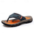 billige Ferietøfler-Herre utendørs flip-flop sandaler med T-stropp og polstret såle, slitesterkt mønster, sporty utseende for voksne, egnet for strandaktiviteter, fotturer, bruk ved bassengkanten, sommerferie